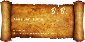 Baszler Bars névjegykártya